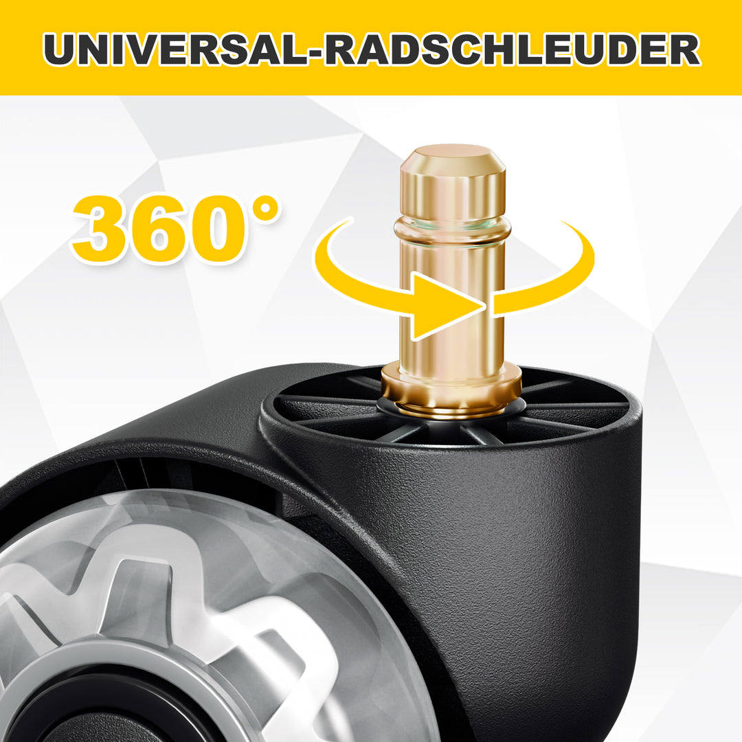 Sonnewelt 5 Stück BürostuhlRollen Drehstuhlrollen 10mm x 22mm