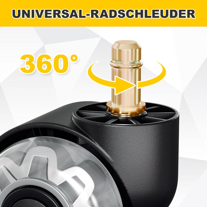 Sonnewelt 5 Stück BürostuhlRollen Drehstuhlrollen 10mm x 22mm