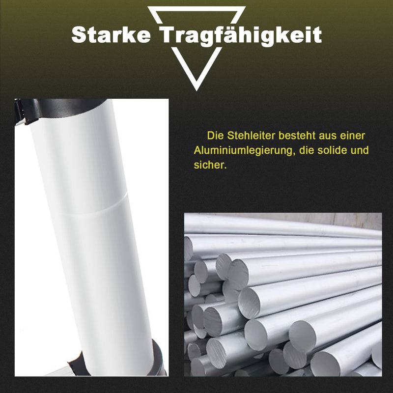 Sonnewelt Teleskopleiter Aluminium Belastbarkeit bis zu 150kg 2.6m-5m