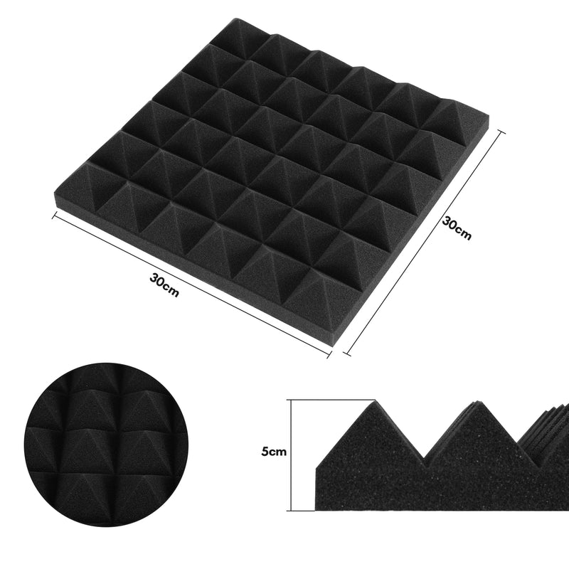 Sonnewelt Akustikschaumstoff Selbstklebend 3D Hochdichte Pyramide