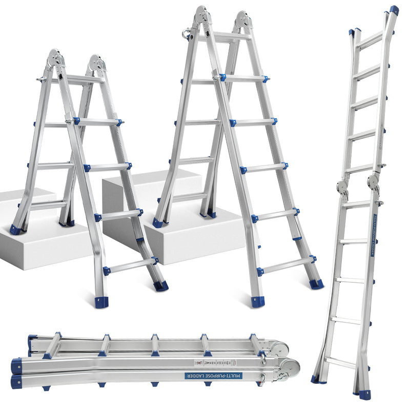 Sonnewelt Teleskopleiter Multifunktionsleiter 3 in 1 Aluleiter