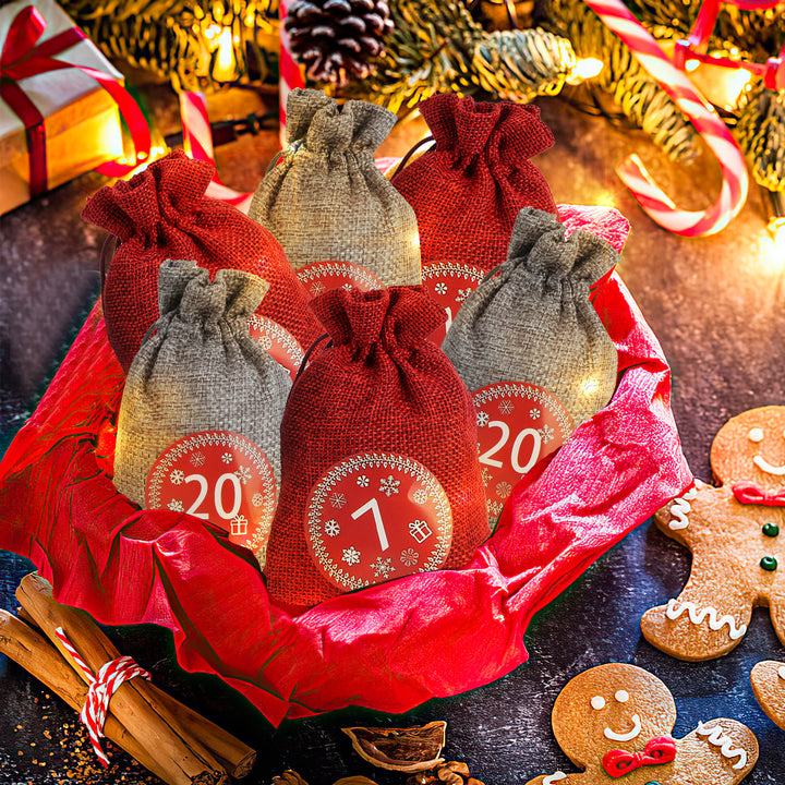 Sonnewelt Advent calendar DIY jute bags 24 pieces