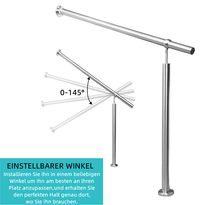 Sonnewelt Eingangsgeländer Edelstahl 80-180cm