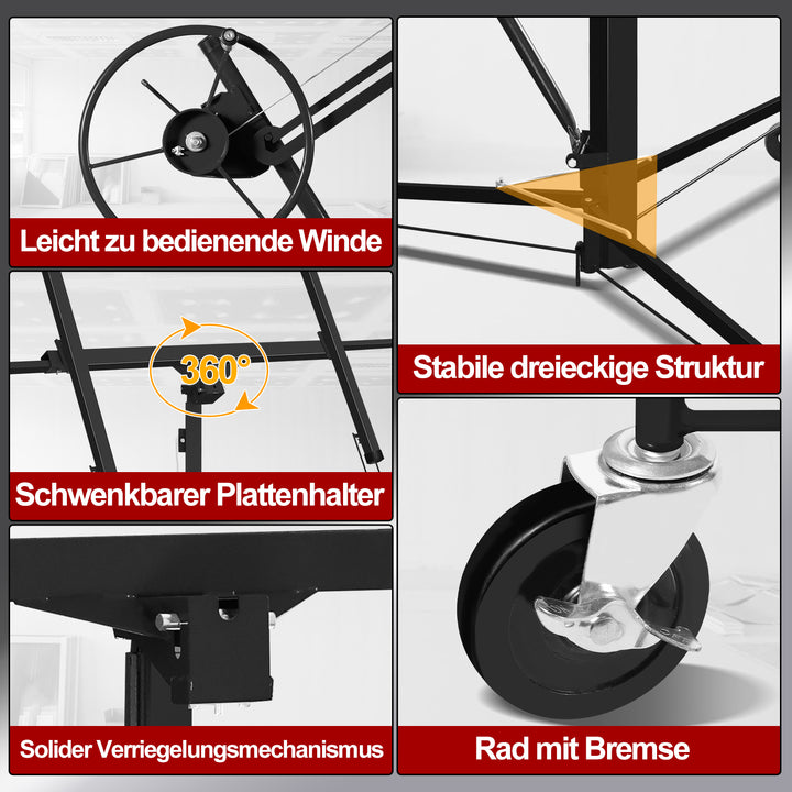 Sonnewelt plate lifter foldable 140 cm-350 cm working height height adjustable 68kg