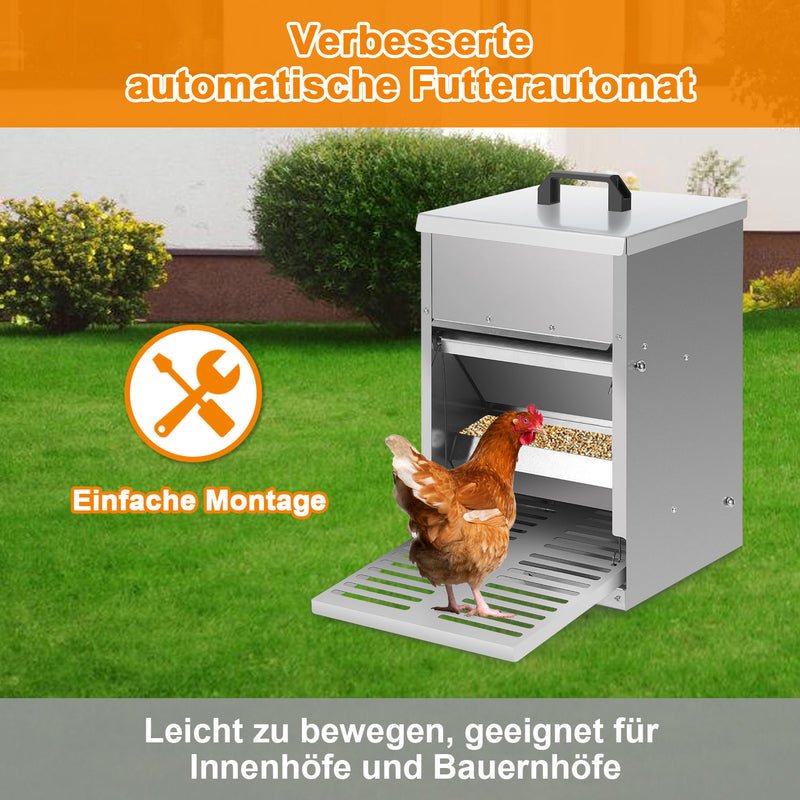 Sonnewelt Futterautomat Hühner 5KG Futterspender Futtertrog