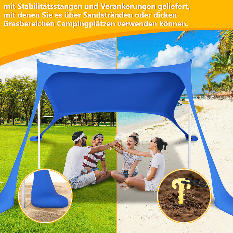 Sonnewelt Sonnenschutz Strand 3×3m UPF50