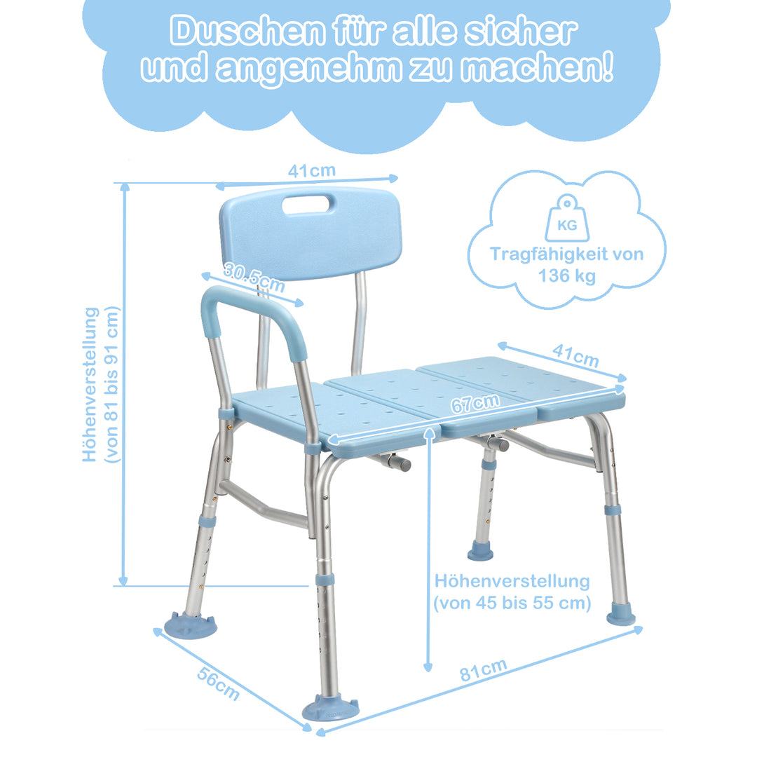 Sonnewelt Badewannensitz Duschhocker Höhenverstellbarer