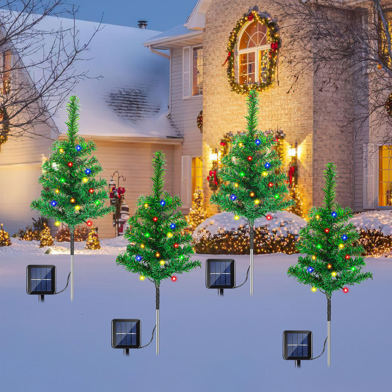 Sonnewelt LED Solar Weihnachtsbaum Weihnachtsdeko 4/8 PCS