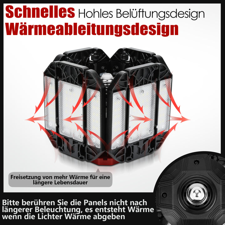 Sonnewelt Led Werkstatt Deckenleuchte Verstellbaren Paneelen 200W