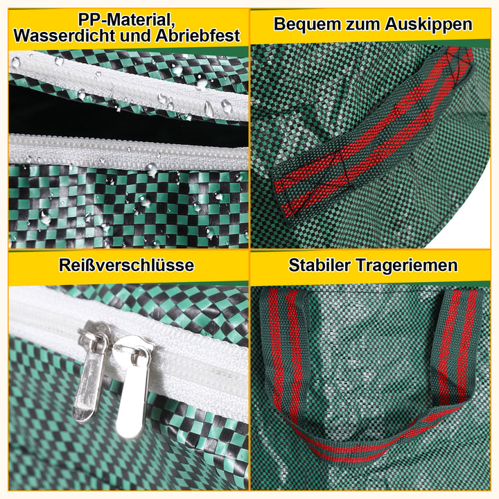 Sonnewelt Gartenabfallsack Gartensack 272L mit Deckel