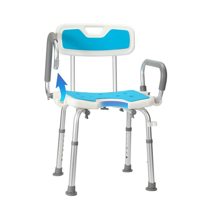 Sonnewelt shower stool shower seat with fold-up armrest