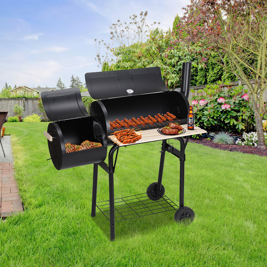 Sonnewelt Holzkohle Grill BBQ Multifunktionaler mit Thermometer