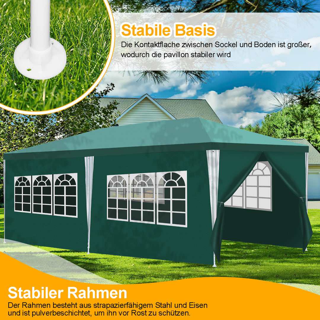 Sonnewelt Pavilion 3x6m Party Tent Waterproof with Side Panels