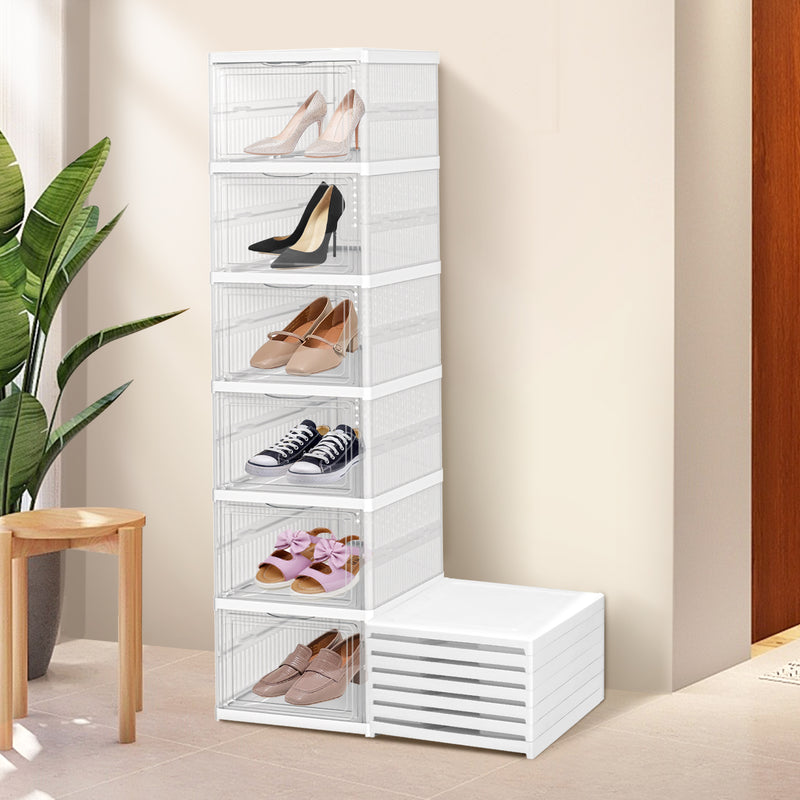 Sonnewelt 6 Ebenen Schuhboxen Aufbewahrungsbox Stapelbar