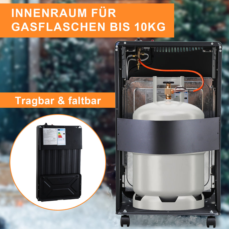 Sonnewelt Gasheizofen Gasheizer Keramik 4,2 KW mit Gasdruckregler
