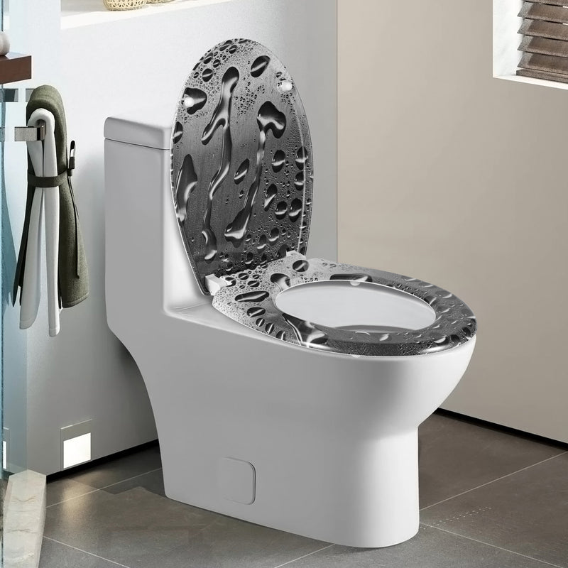 Sonnewelt Toilettendeckel WC Sitz mit Absenkautomatik O-Form