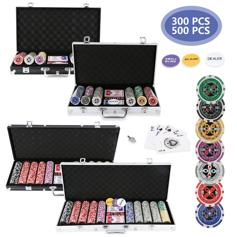Sonnewelt Poker Set Poker Chips with Aluminum Case