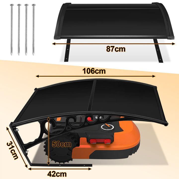 Sonnewelt Robotic Lawnmower Garage Roof Carport Black