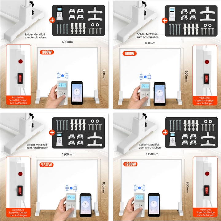 Sonnewelt infrared heating thermostat APP remote control 300-1200 W