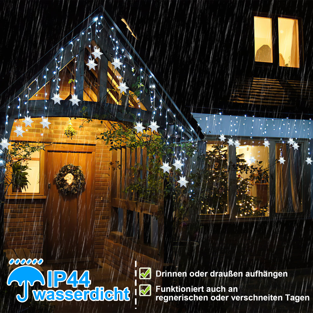 Sonnewelt LED Lichterkette Schneeflocke IP44