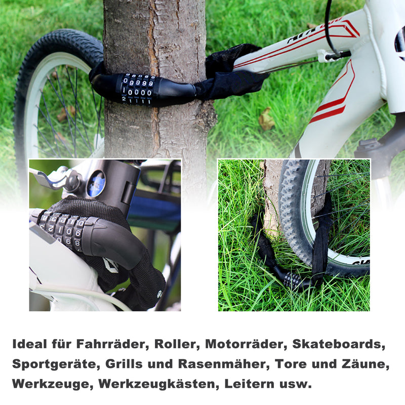 Sonnewelt Fahrradschloß Zahlenschloss 90cm/120cm