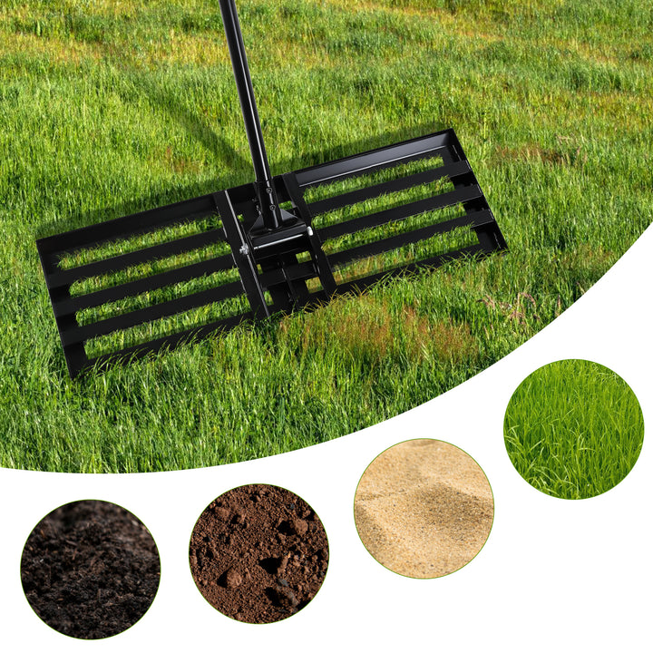 Sonnewelt Rasenrakel Nivellierrechen 75cmx25cm