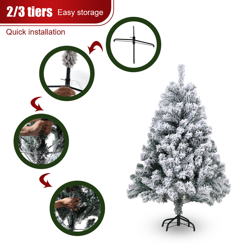 Sonnewelt Weihnachtsbaum künstlich mit Schnee