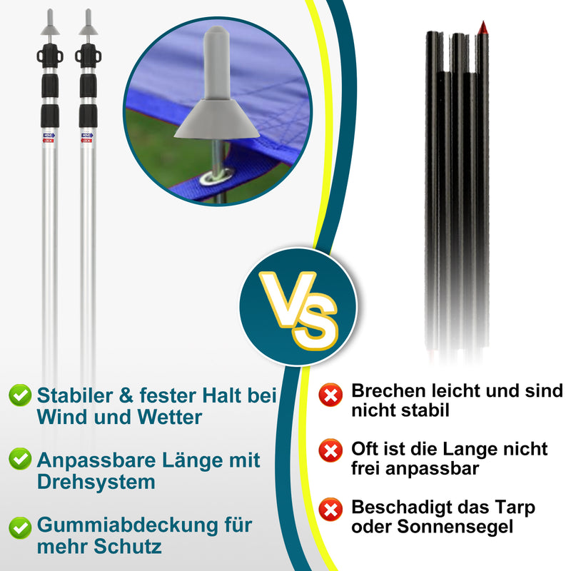 Sonnewelt Teleskopstange für Zelte Verstellbare Aluminium
