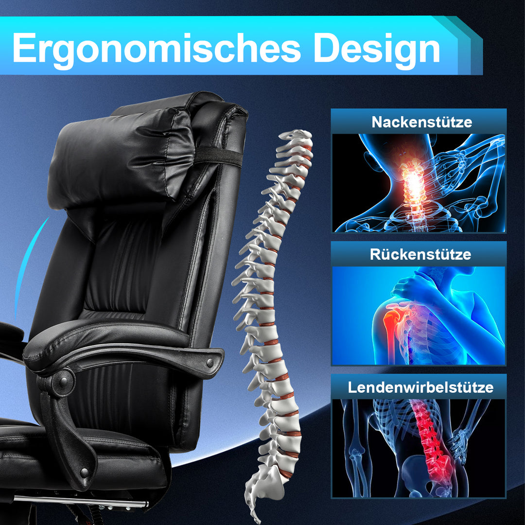 Sonnewelt Drehstuhl Höhenverstellbar Bürostuhl 360° frei Drehbar