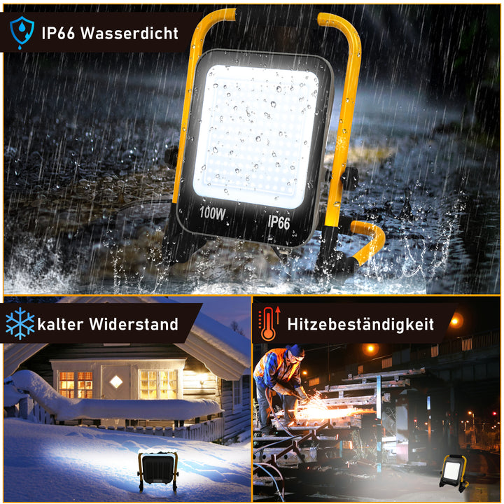 Sonnewelt LED Baustrahler 50W-200W Kaltweiß IP66