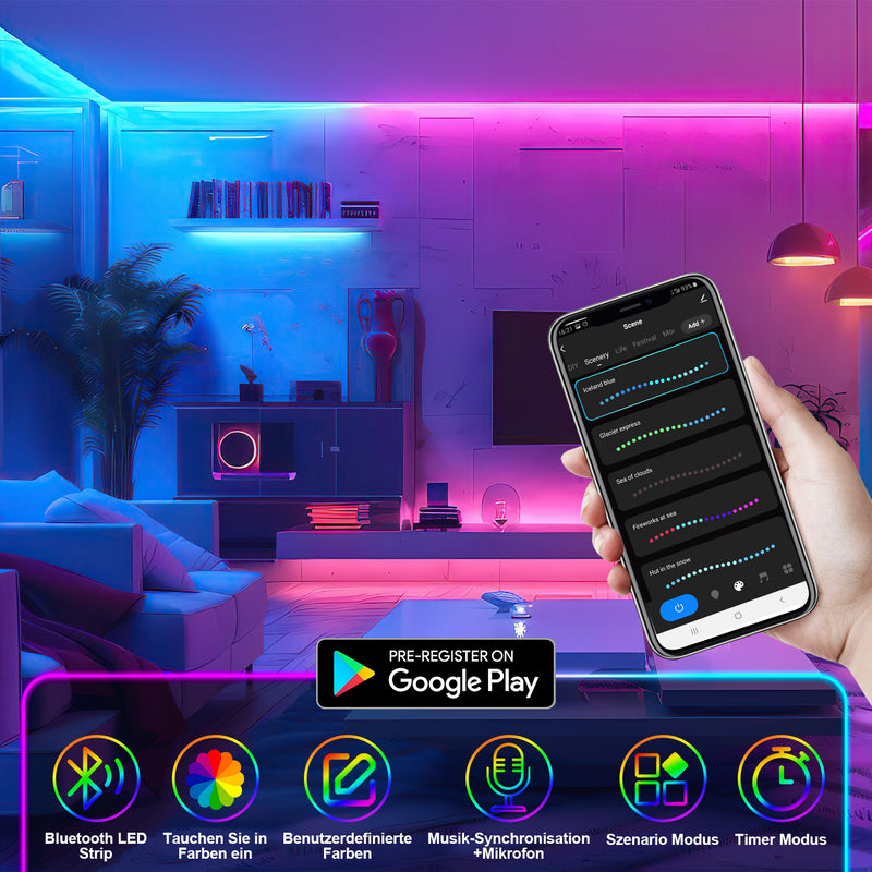 Sonnewelt Neon LED Streifen Lichtschlauch Außen 2-10M