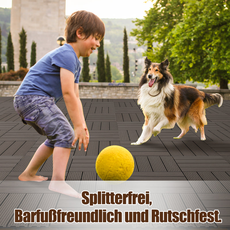 Sonnewelt WPC Terrassenfliesen Klickfliese 30x30cm 11stk