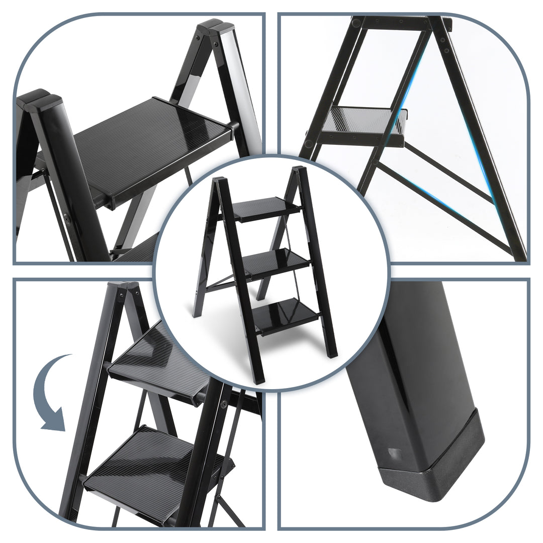 Sonnewelt Ladder Foldable Lightweight Aluminum 2/3/4 Steps
