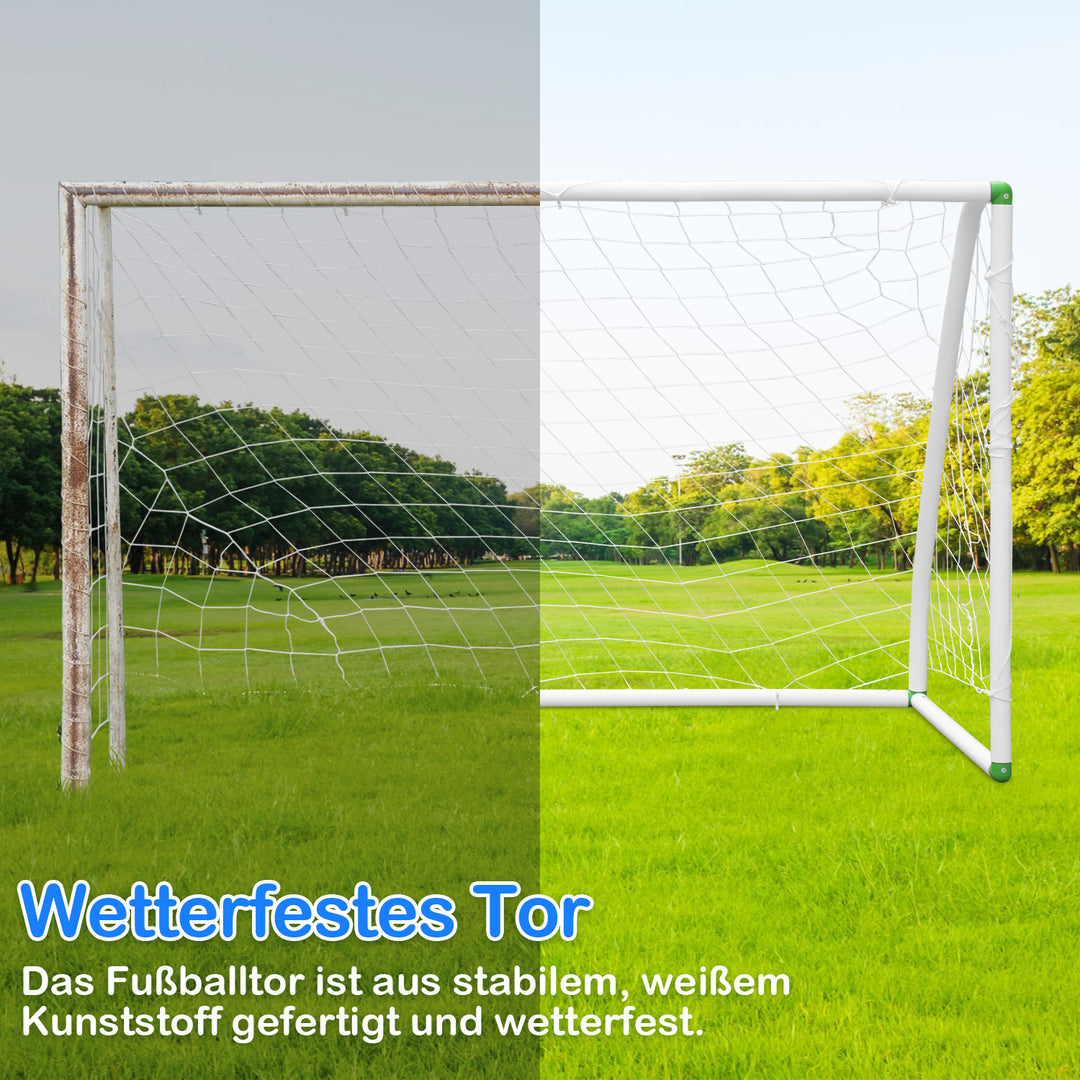 Sonnewelt Fußballtor PVC mit Netz Tragbares