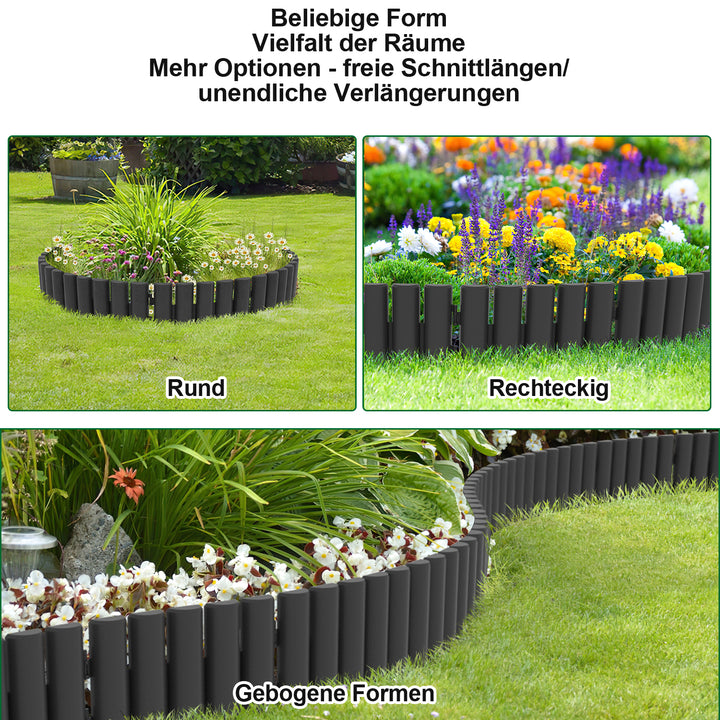 Sonnewelt plastic lawn edge wood look