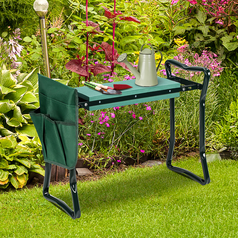 Sonnewelt 2 in 1 Kniebank für Gartenarbeit Gartenhocker mit Eva-Schaumkissen