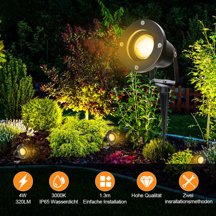 Sonnewelt Gartenleuchte Warmweiß IP65 4W GU10