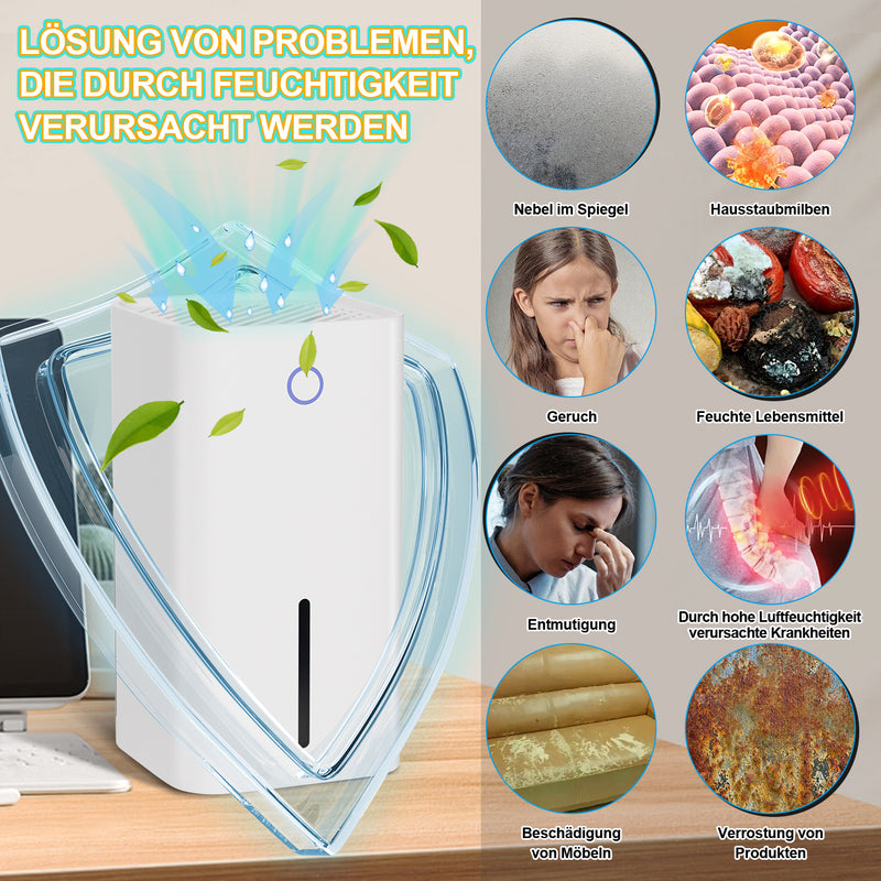 Sonnewelt Luftentfeuchter 850ml Mini-Entfeuchter Tragbarer