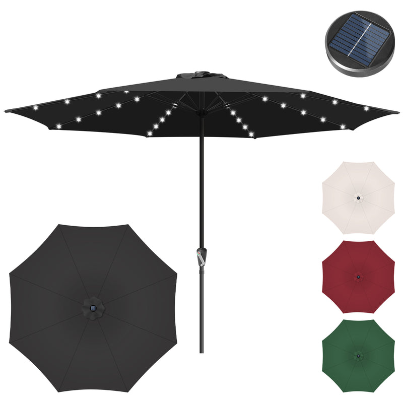 Sonnewelt Sonnenschirm 3.5m mit LED Solar Garten