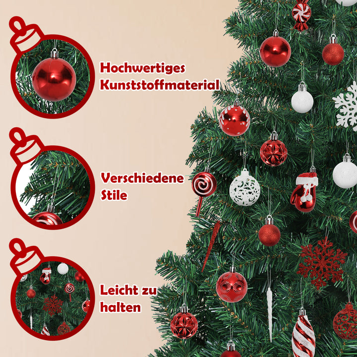 Sonnewelt Christmas Baubles Set 130 Christmas Tree Baubles for Christmas Tree
