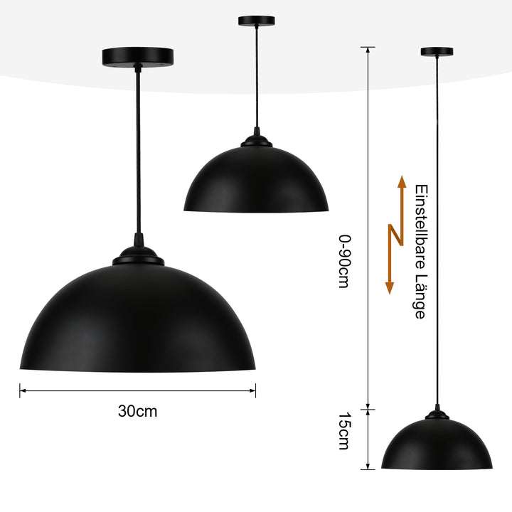 Sonnewelt Retro Lampenschirm aus Metall 2 Stück