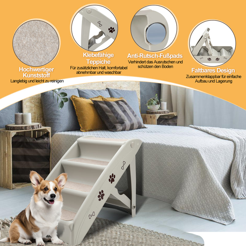 Sonnewelt Hundetreppe Hunderampe Klappbare Maximale Belastung 75kg