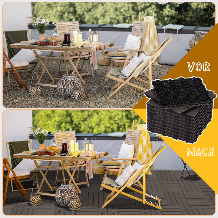 Sonnewelt WPC Terrassenfliesen Klickfliese 30x30cm 11stk