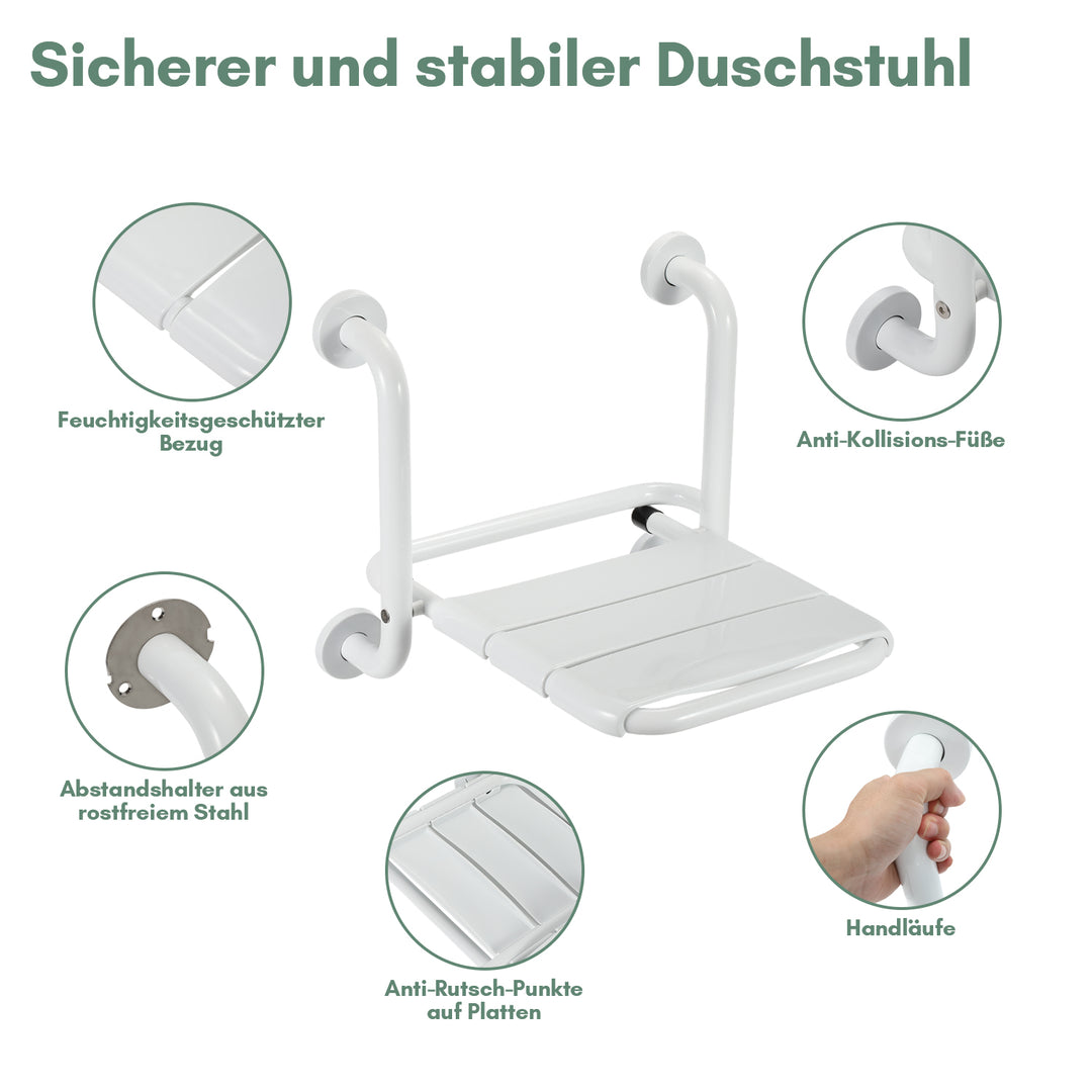 Sonnewelt Duschklappsitz Duschhocker Wandmontage
