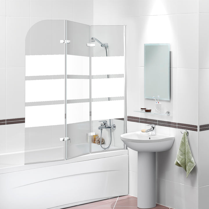 Sonnewelt shower wall for bathtub Foldable glass shower partition