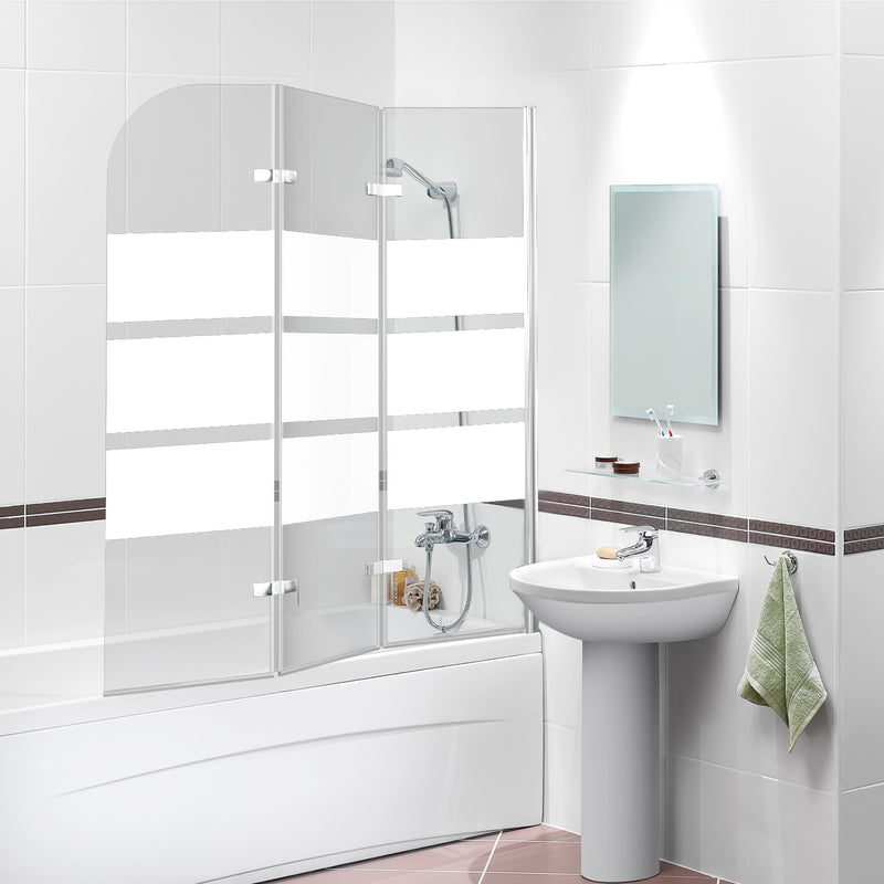 Sonnewelt Duschwand für badewanne Faltbare Glas Duschtrennwand