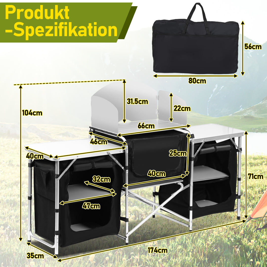 Sonnewelt Campingküche Alu 5 Fächer