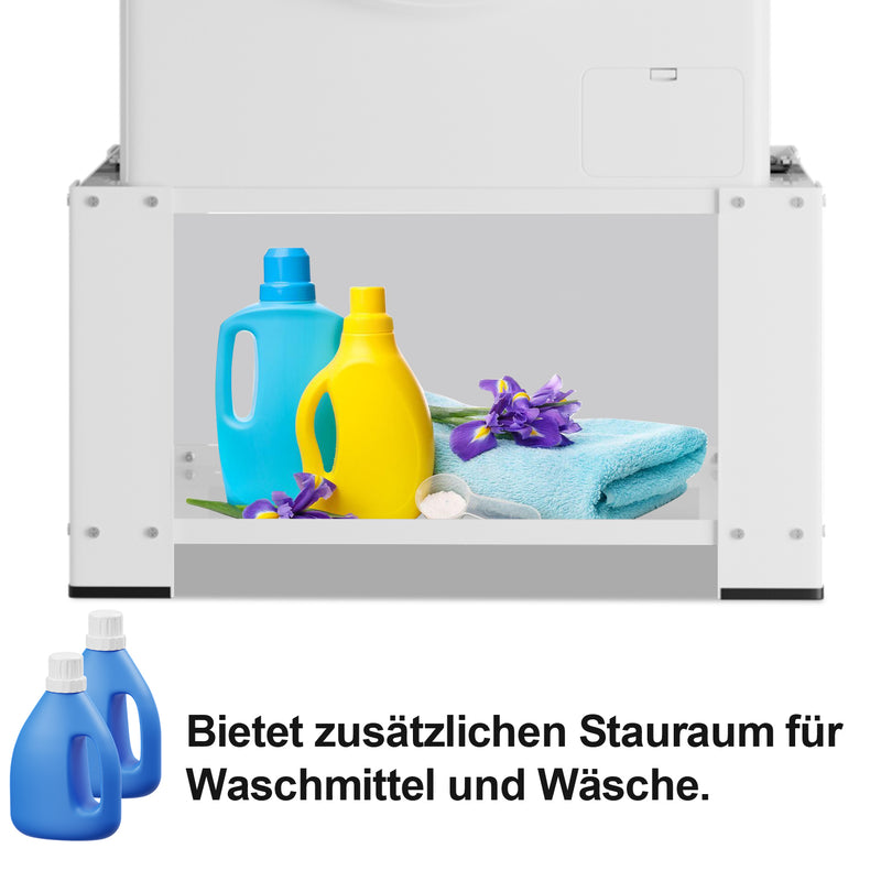 Sonnewelt Waschmaschinen Untergestell mit Ablage bis 150kg