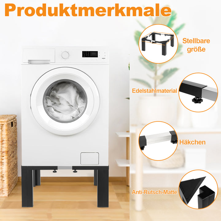 Sonnewelt Waschmaschinen Untergestell mit Skala 50-80cm Einstellbare