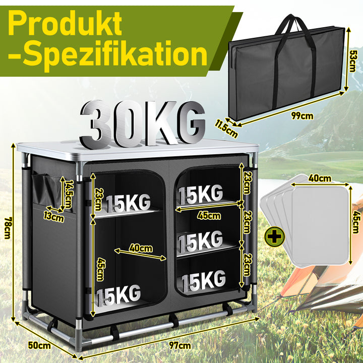 Sonnewelt Campingküche Campingschrank Faltschrank